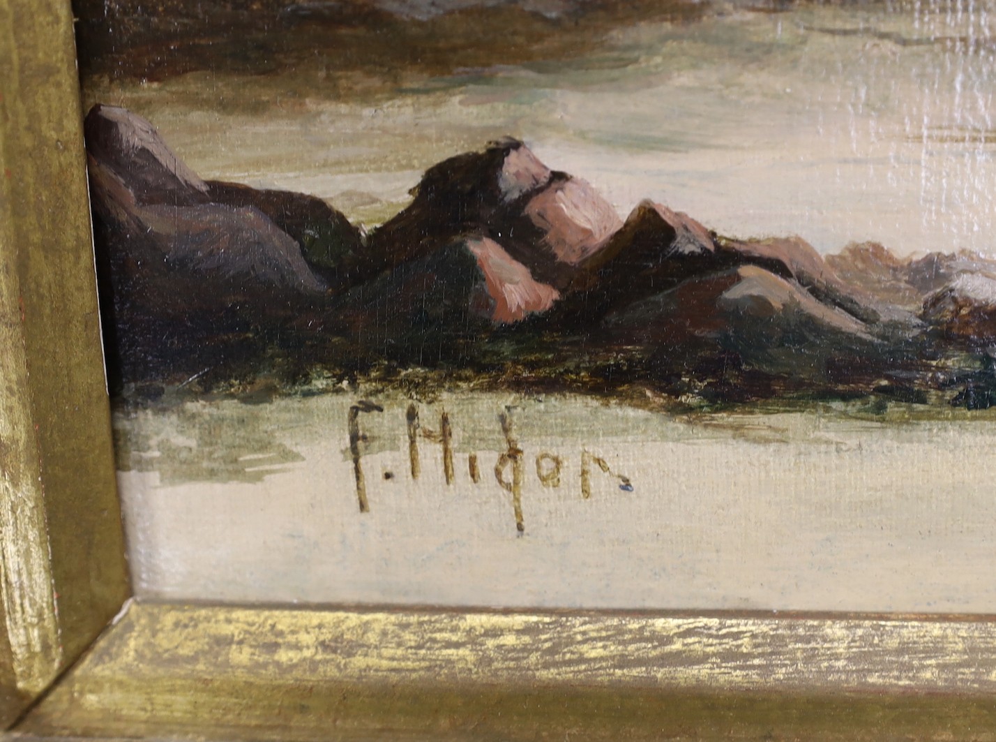 Frank Hyder (1861-1933), oil on canvas, 'Coming in with the tide', c.1900, signed, 29 x 49cm